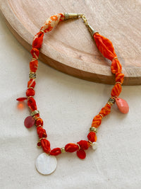 Collar Tela Naranja
