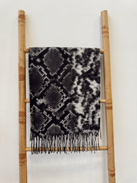 Bufanda Cashmere Serpiente Gris