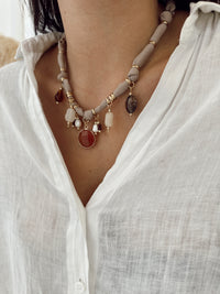 Collar Tela Beige