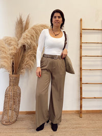 Pantalon Tela Con Pinzas