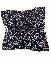 Pañuelo Seda Negro Crema