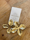 Aros Flor Dorados Grandes