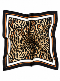 Pañuelo Print Beige Borde Crema