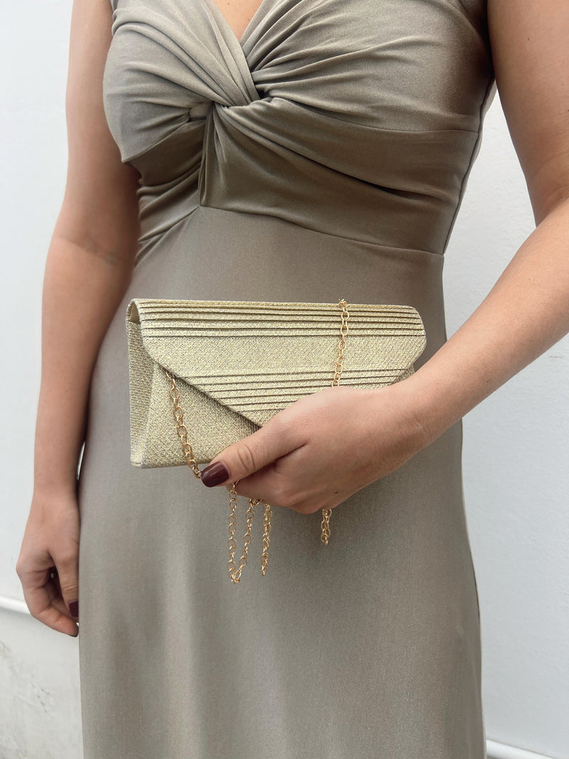 Cartera Fiesta Dorado Lineas
