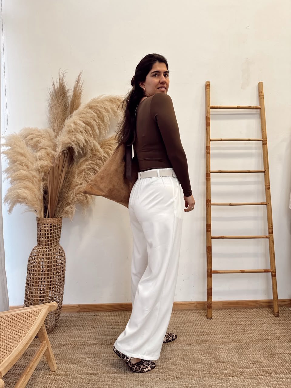 Pantalon Tela Con Bolsillos