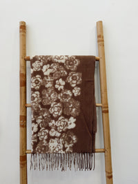 Bufanda Cashmere Camel Flores