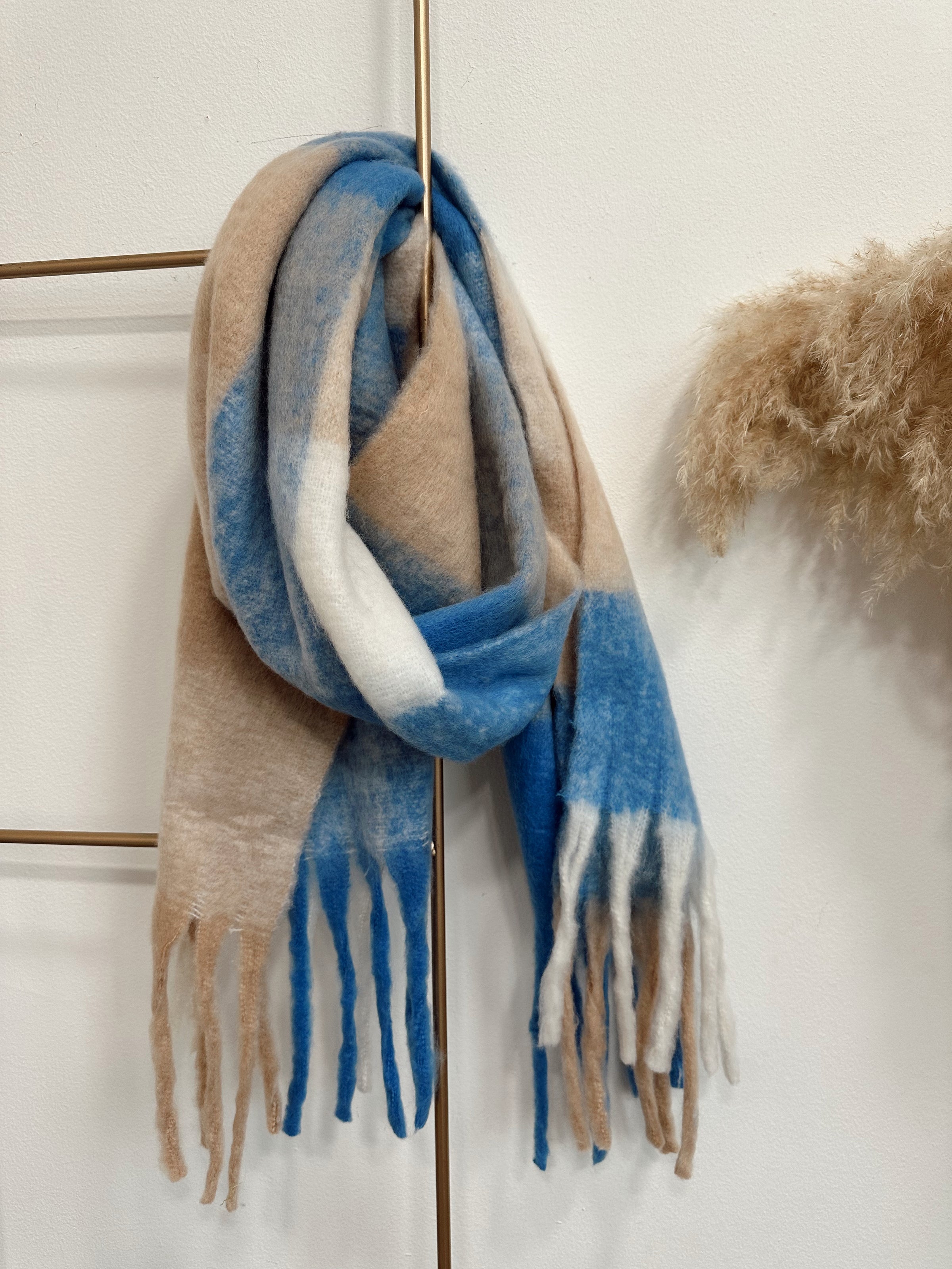 Bufanda Azul Camel