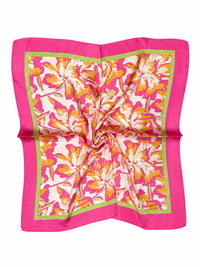 Pañuelo Flores Fucsia Naranjo