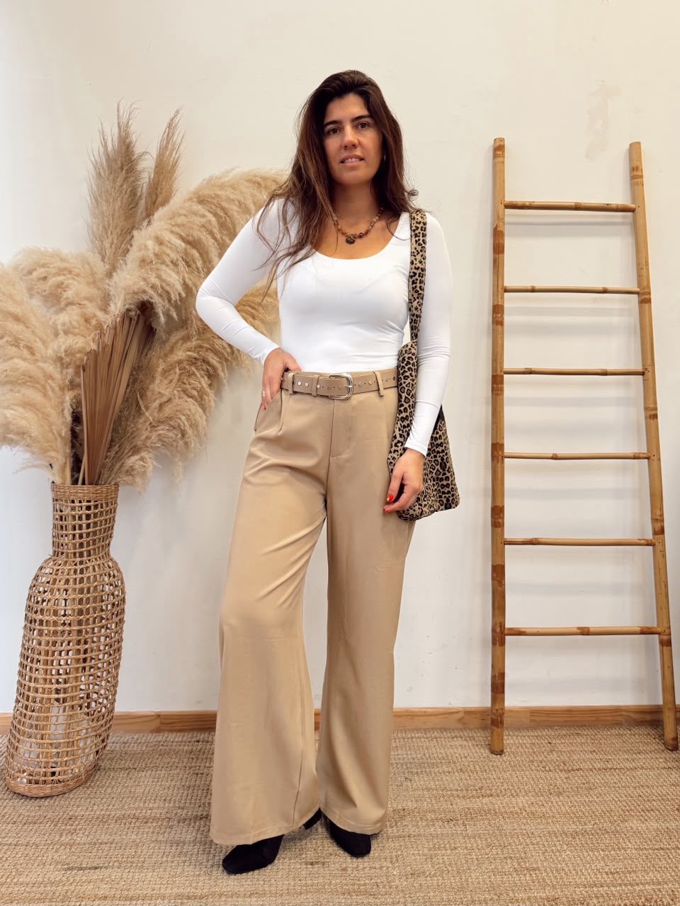 Pantalon Tela Con Pinzas