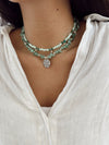 Collar Verde Agua Doble