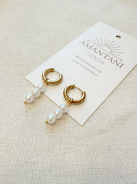 Aros Dorados Perlas