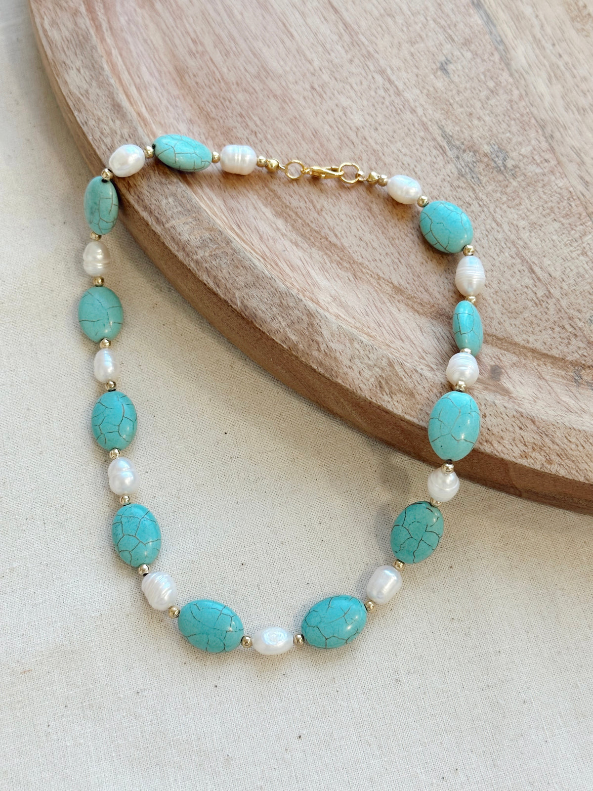 Collar Perla Turquesas