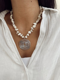 Collar Piedras Plateado 3