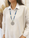 Collar Azul Plateado