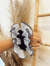 Colet Doble Vuelo Negro Print