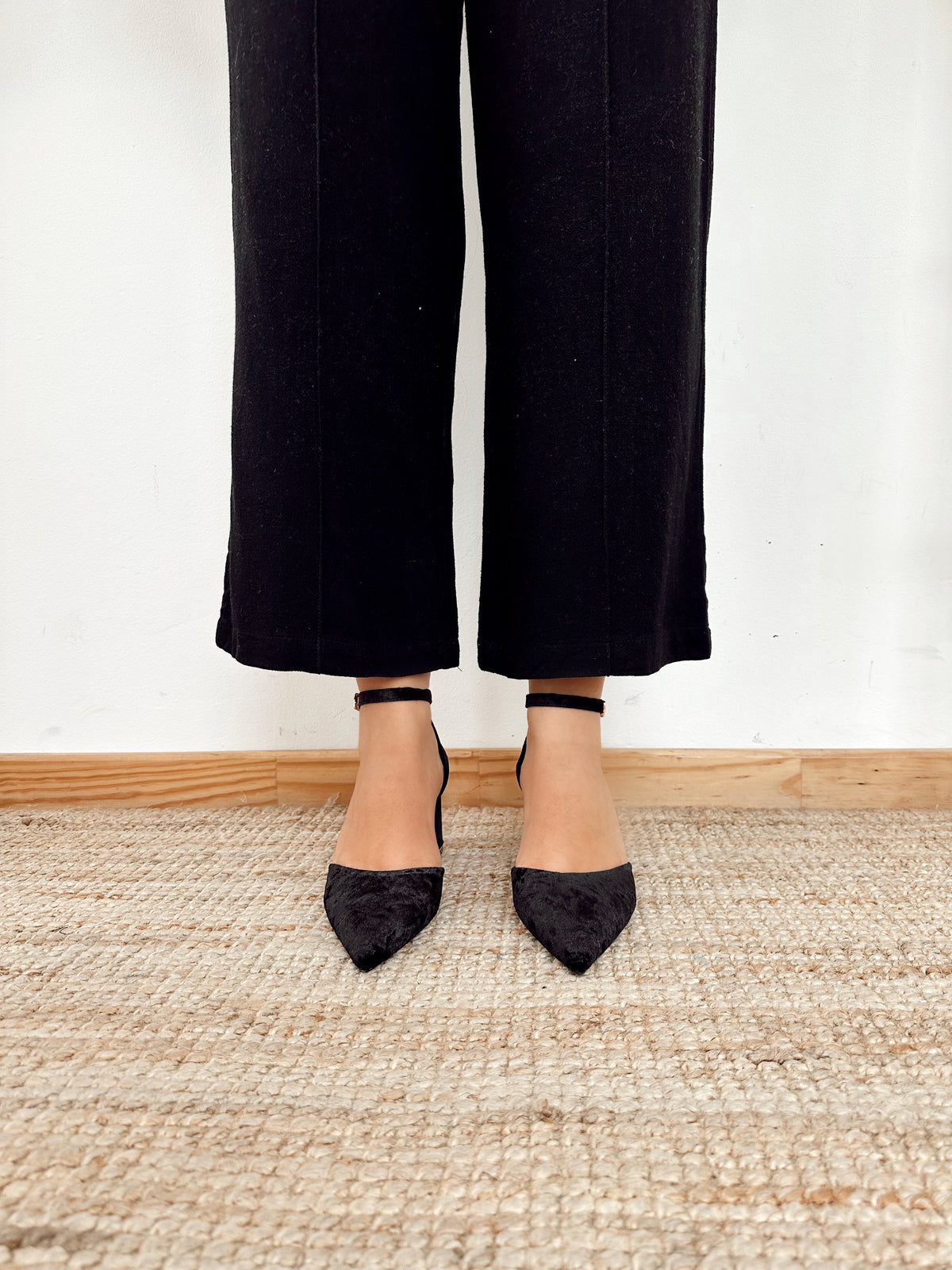 Zapato Terciopelo Negro