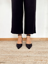 Zapato Terciopelo Negro