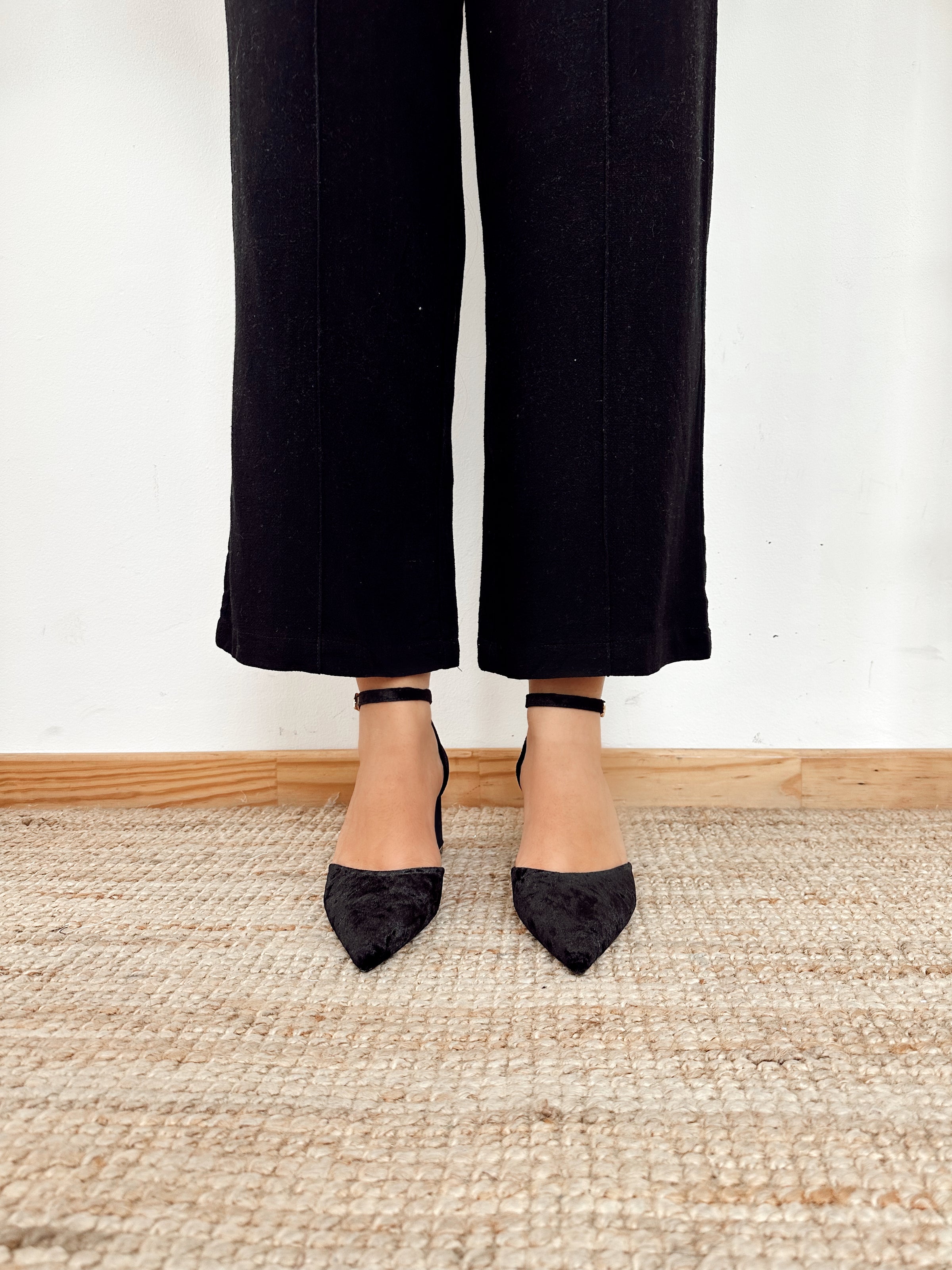 Zapato Terciopelo Negro