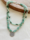 Collar Verde Agua Doble