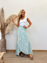 Falda Envolvente Celeste Beige