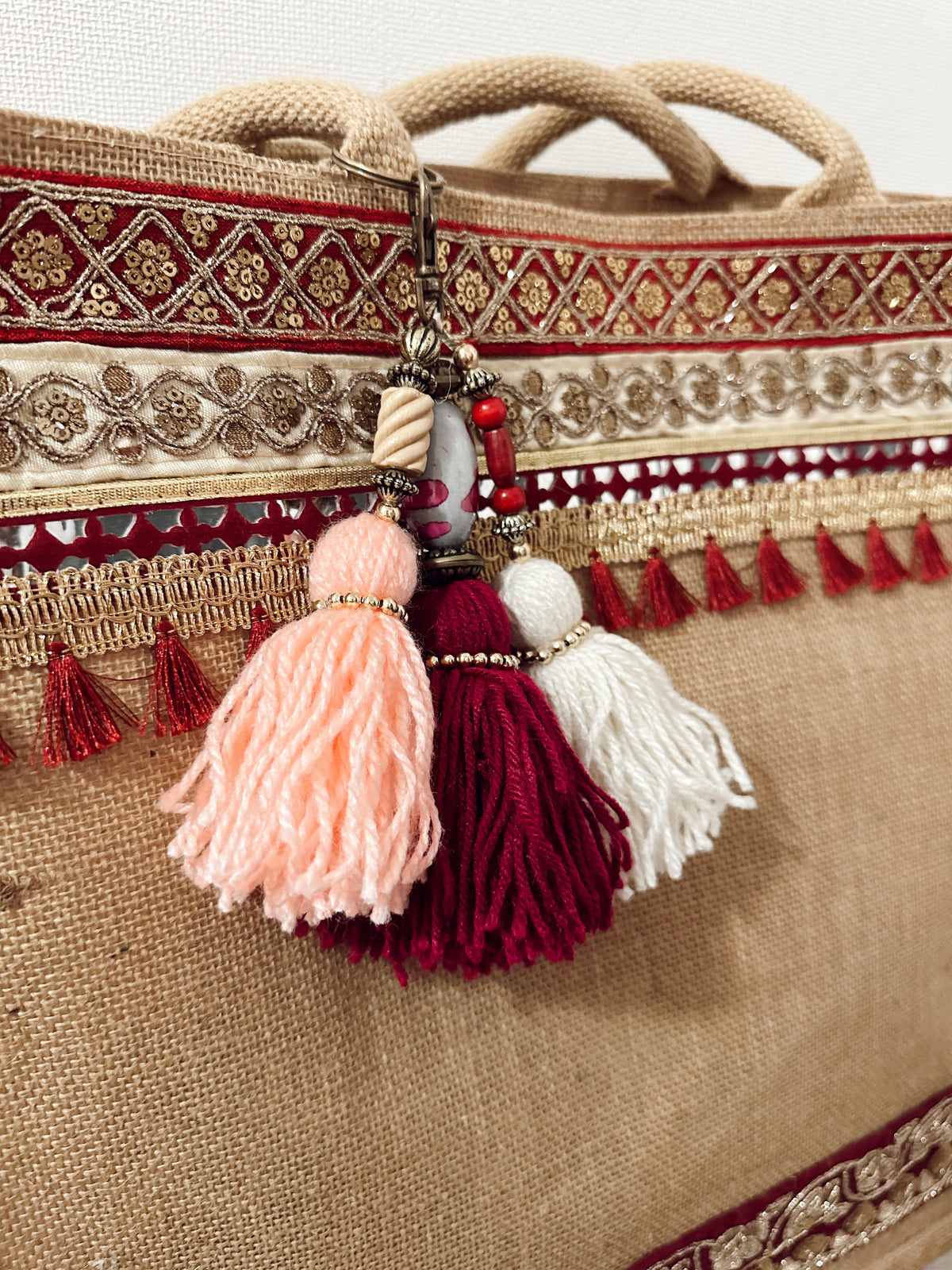 Bolso Cuadrado Burdeo