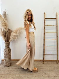 Falda Envolvente Plisada Dorado