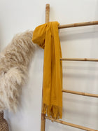 Bufanda cashmere Mostaza*