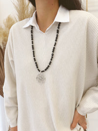 Collar Negro Plateado 1