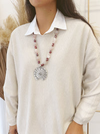 Collar Rosa Rojo