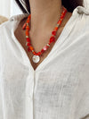 Collar Tela Naranja