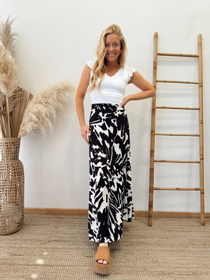 Falda Envolvente Negra Blanca