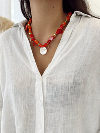 Collar Tela Naranja