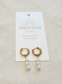 Aros Dorados Perlas