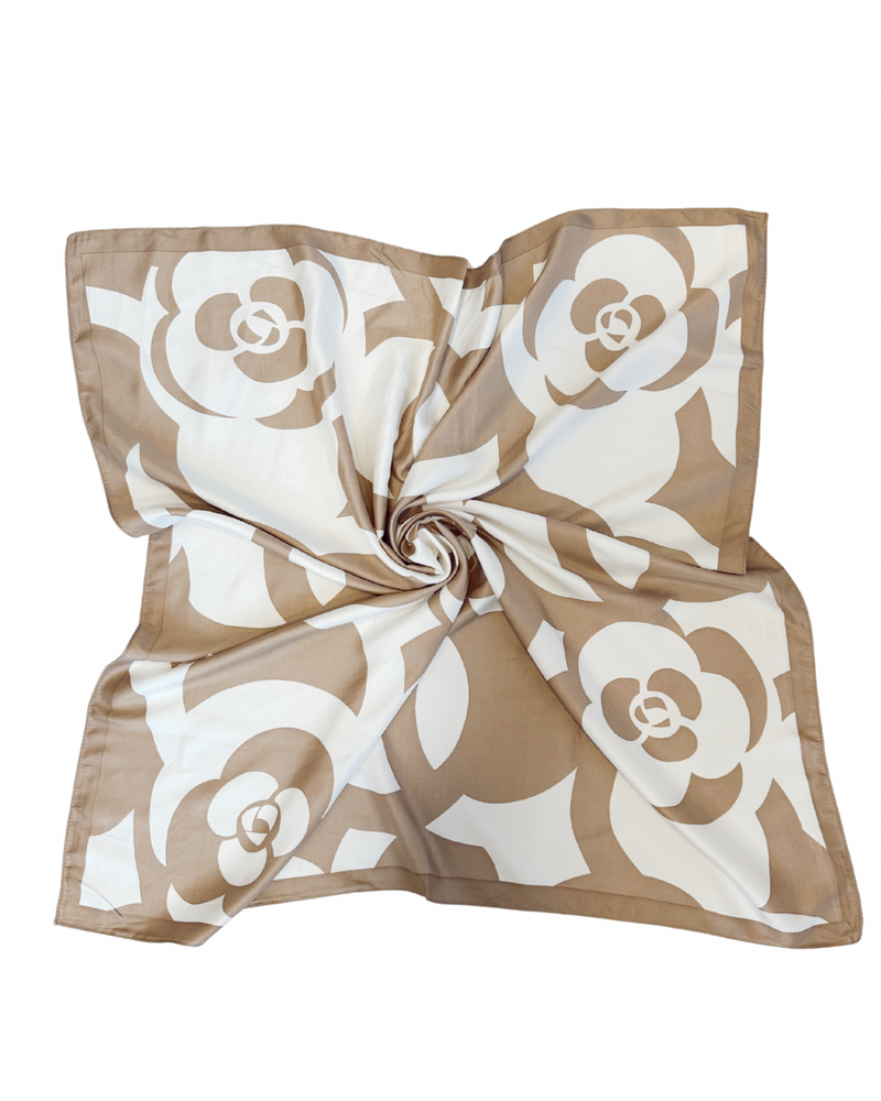 Pañuelo Seda Beige