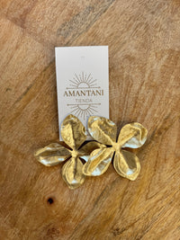 Aros Flor Dorados Grandes