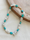 Collar Blanco Turquesa
