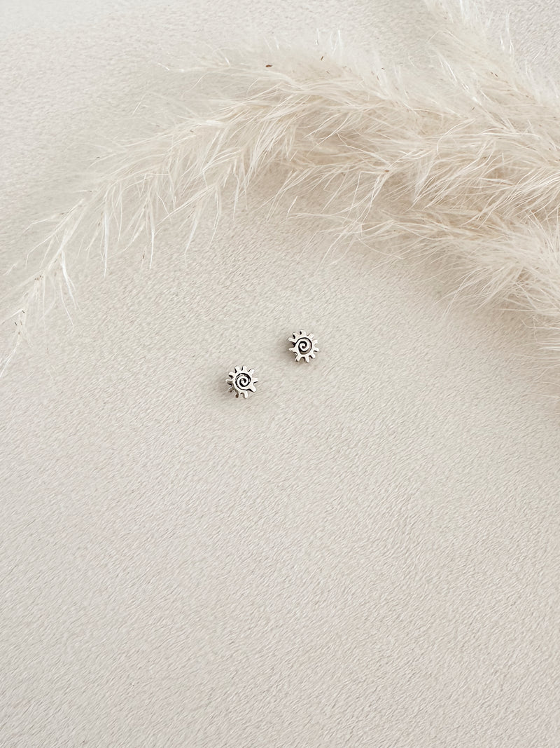 Aro Plata Sol Espiral 05