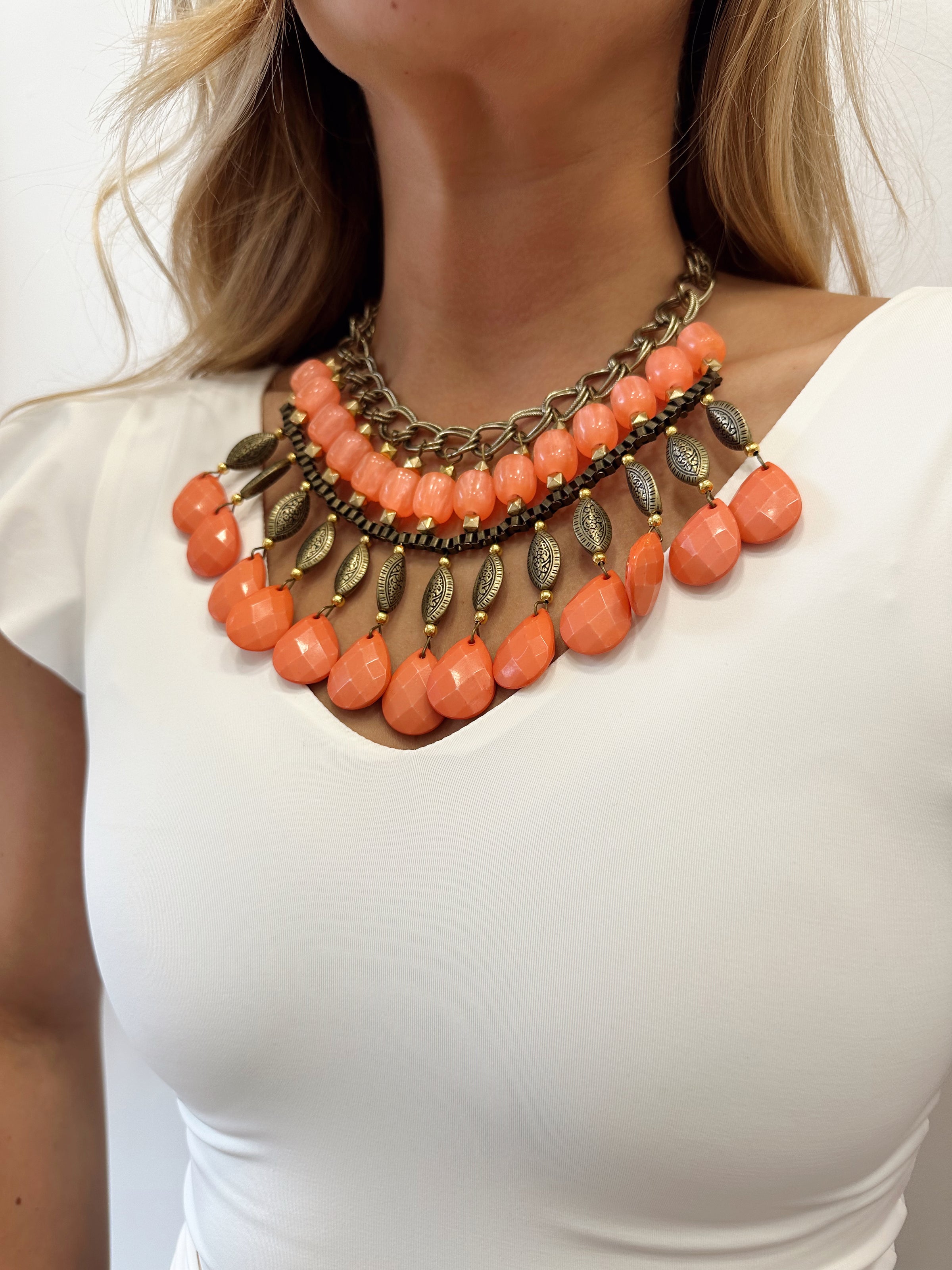 Collar Maria Coral Grande