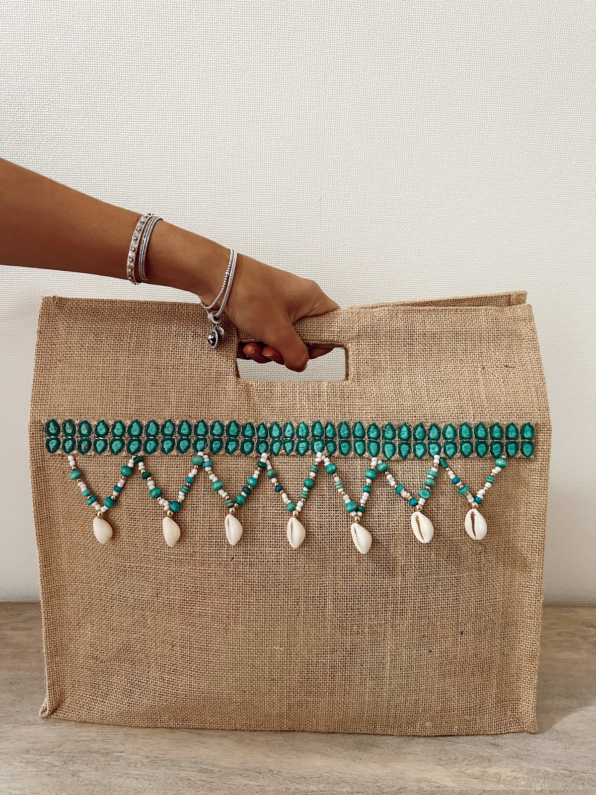 Bolso Turquesa Conchitas