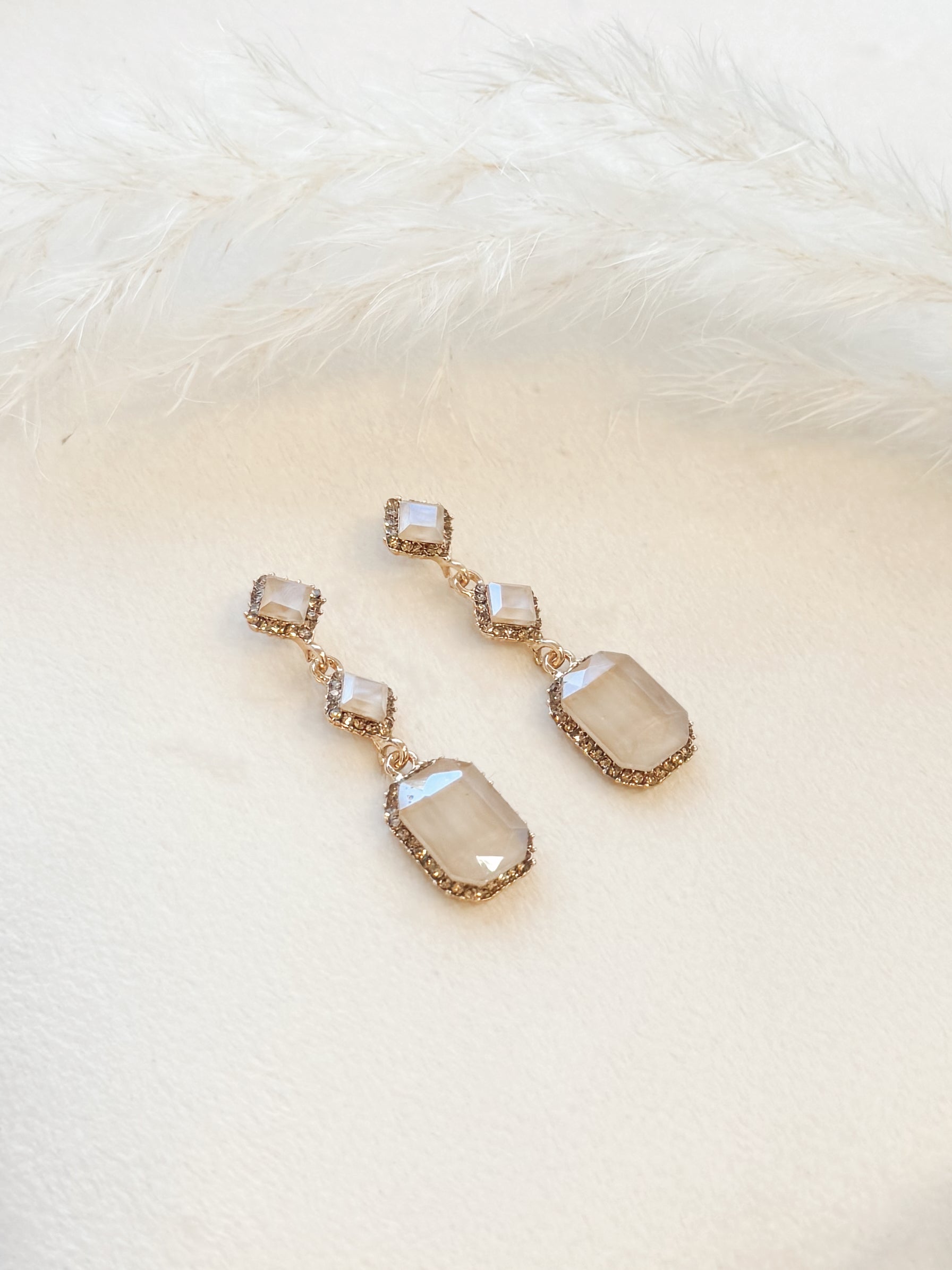 Aros Colgantes Beige