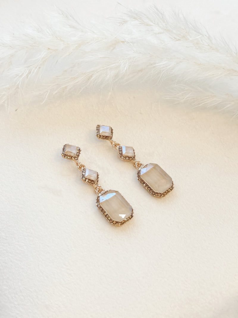 Aros Colgantes Beige