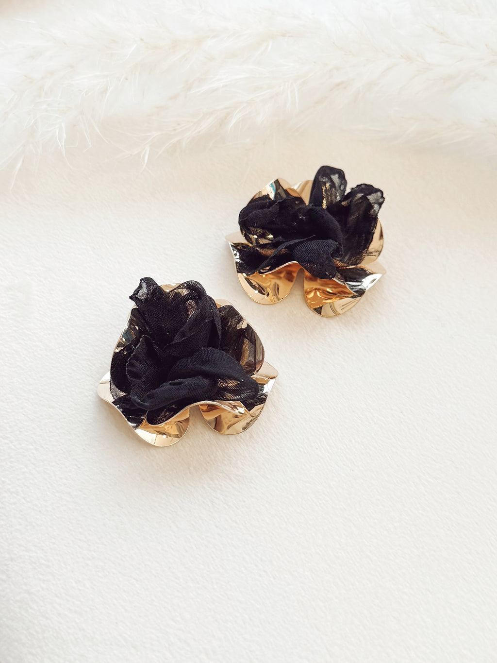 Aros Flor Negro