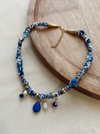 Collar Tela Azul