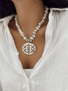 Collar Piedras Plateado 2