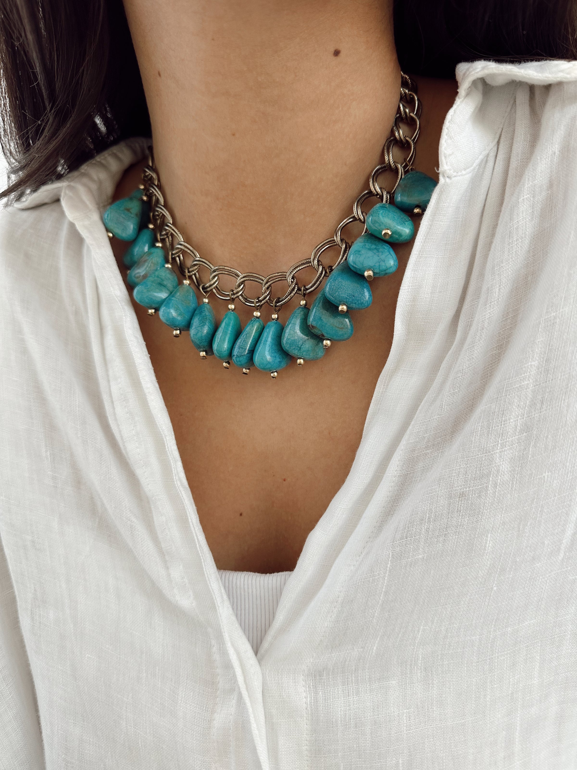 Collar Cadena Turquesa