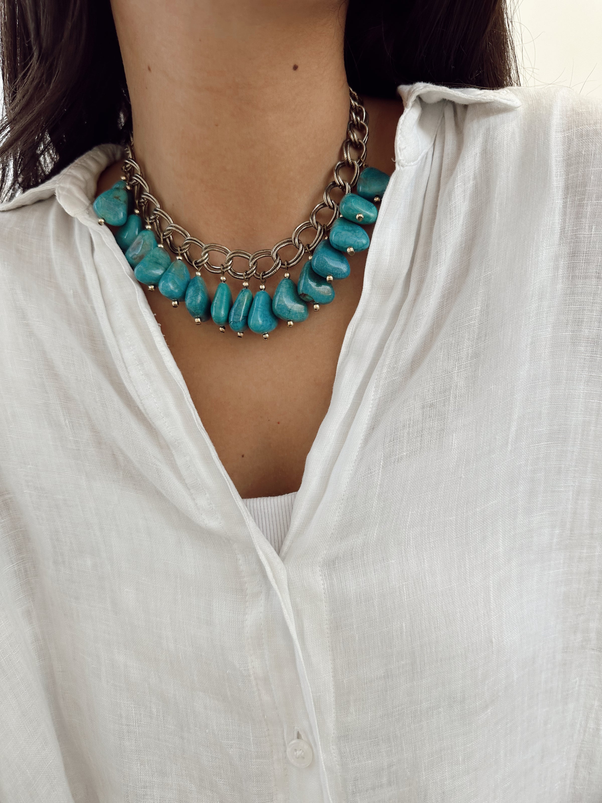 Collar Cadena Turquesa
