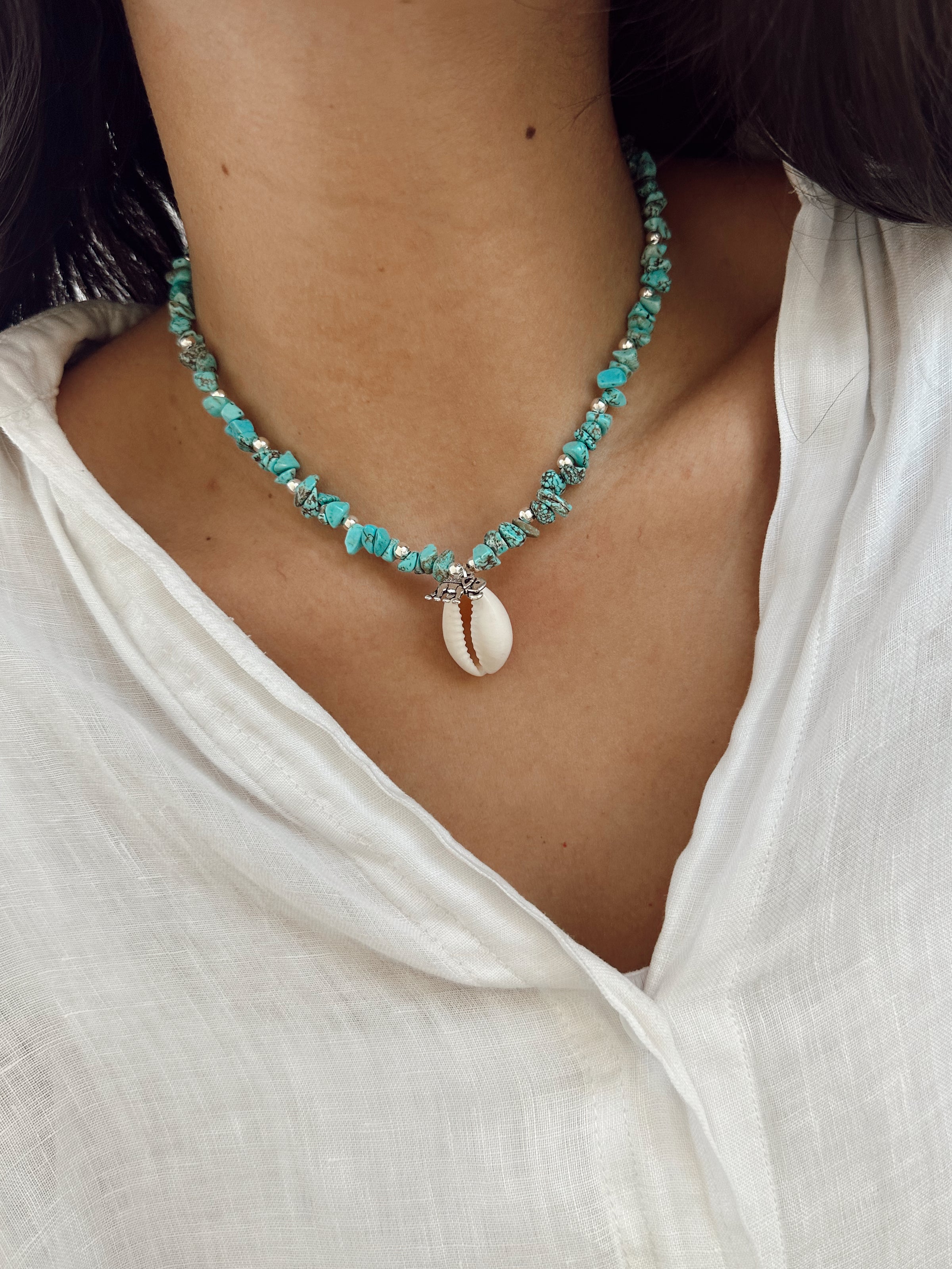 Collar Turquesa Elefante