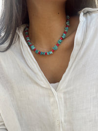 Collar Turquesa fucsia