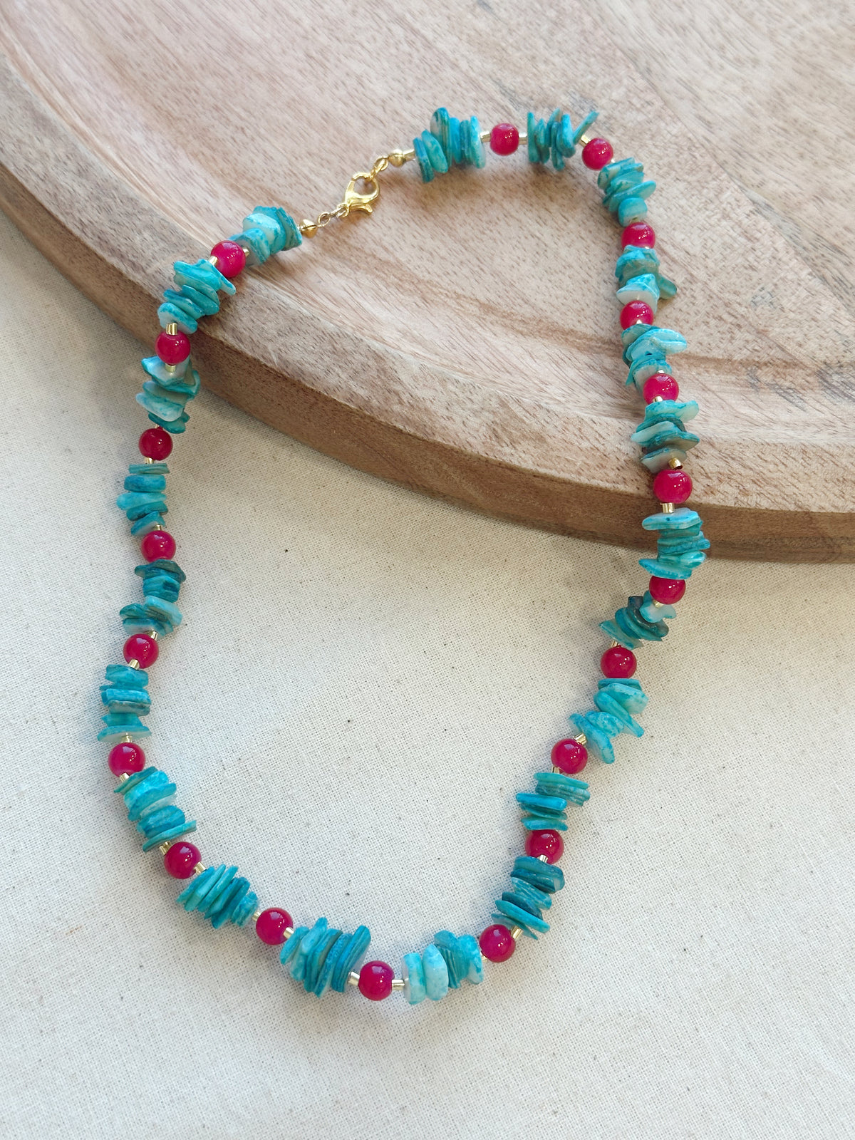 Collar Turquesa fucsia