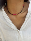 Collar Fucsia Burdeo